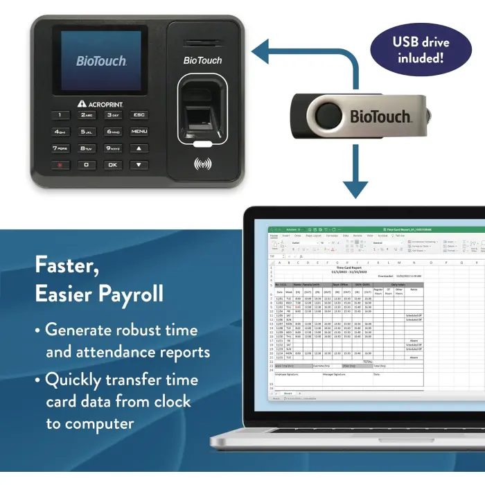 Acroprint BioTouch Fingerprint Time Clock System variant 4