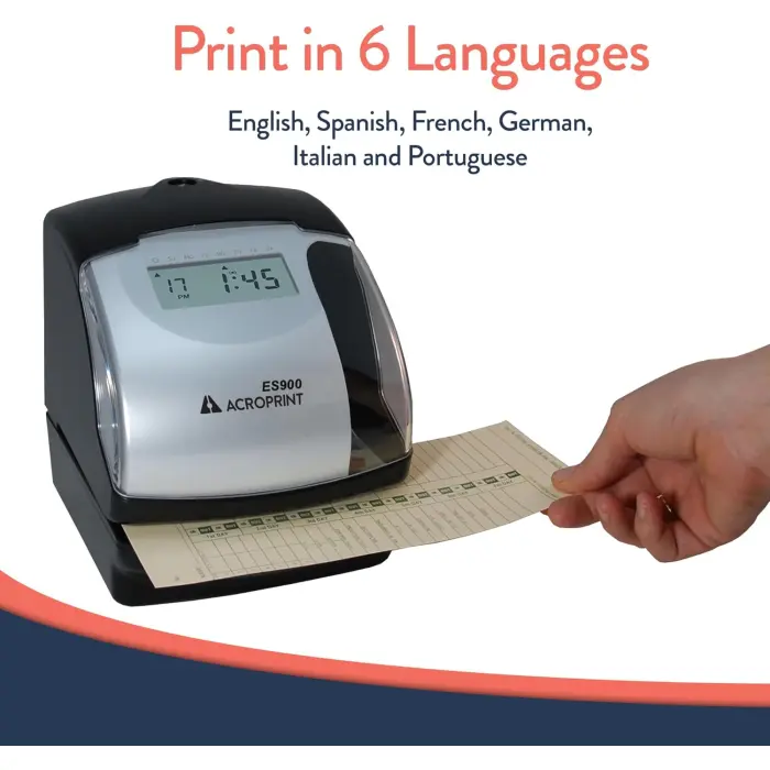 Acroprint ES900 Heavy-Duty Time Clock and Document Stamp variant 3