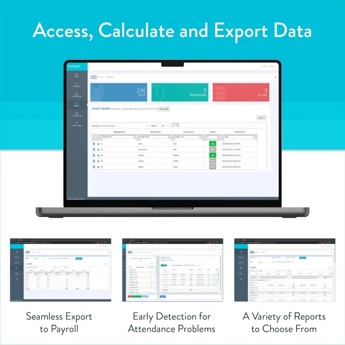 Acroprint ProPunch Fingerprint, PIN, RFID Time Clock System variant 7