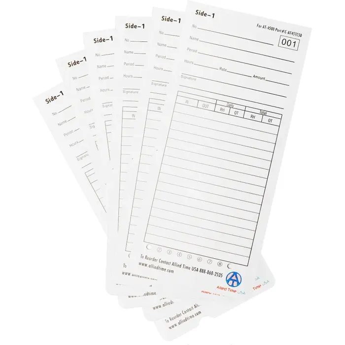 Allied Time USA Time Cards for AT-4500 200-Pack variant 1