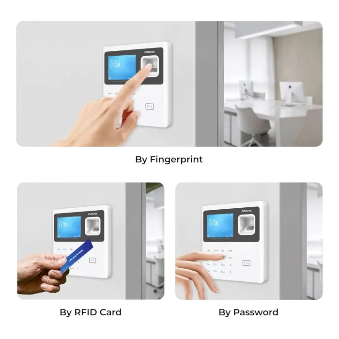 ANVIZ CX2 Fingerprint, PIN, RFID Time Clock Terminal White variant 4