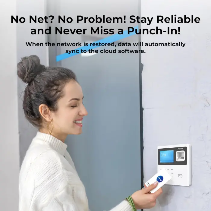 ANVIZ CX2 Fingerprint, PIN, RFID Time Clock Terminal White variant 7