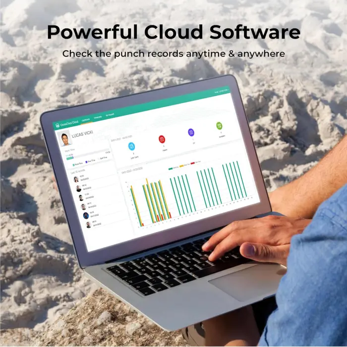 ANVIZ CX2 Fingerprint, PIN, RFID Time Clock Terminal White variant 2