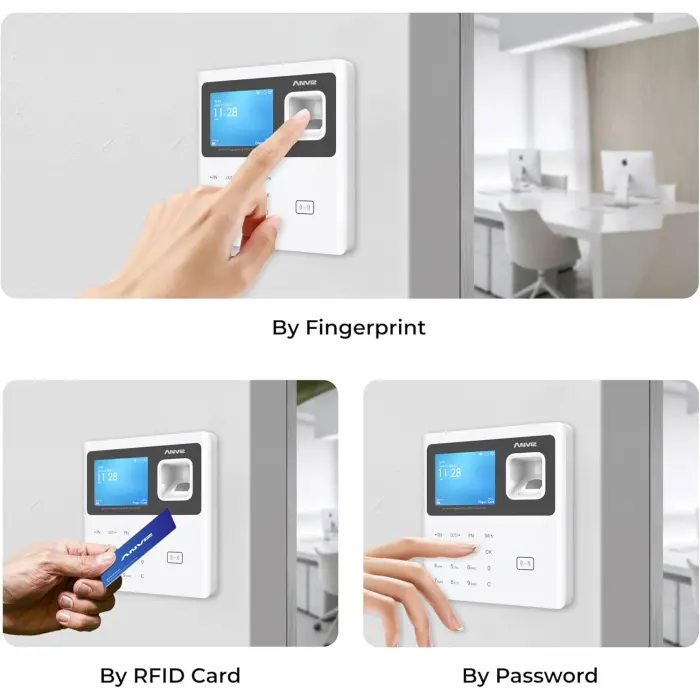 ANVIZ CX2 Fingerprint, PIN, RFID Time Clock Terminal White variant 4