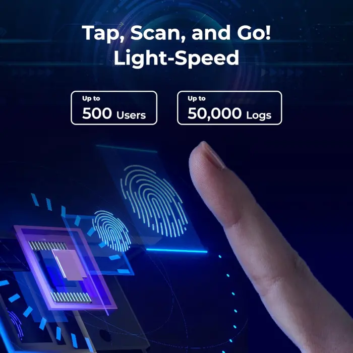 ANVIZ CX2 Fingerprint, PIN, RFID Time Clock Terminal Black variant 2