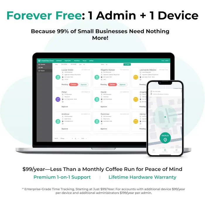 ANVIZ CX7 Facial Recognition Time Clock Terminal variant 1