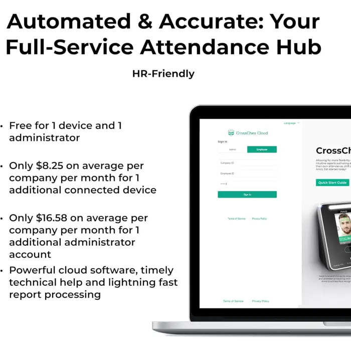 ANVIZ CX7 Facial Recognition Time Clock Terminal variant 3