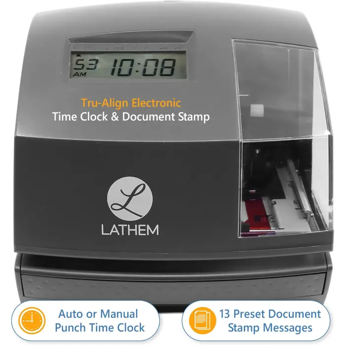 Lathem 1600E Time Clock and Document Stamp variant 1