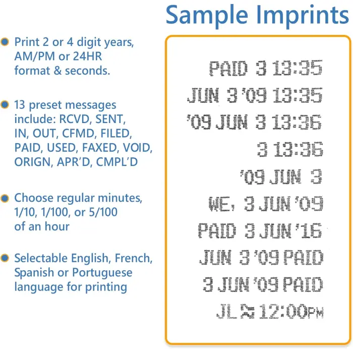 Lathem 1600E Time Clock and Document Stamp variant 6