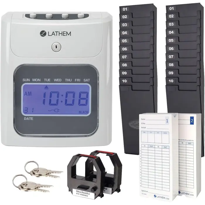 Lathem 400E-KIT Auto-Align Time Clock Bundle variant 2