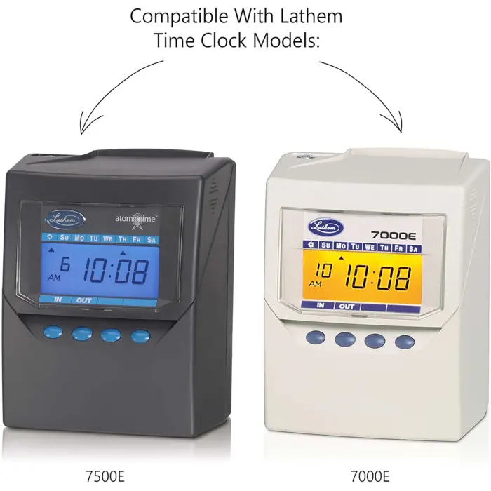 Lathem Time Cards for 7000E, 7500E 100-Pack, 9 inch variant 2