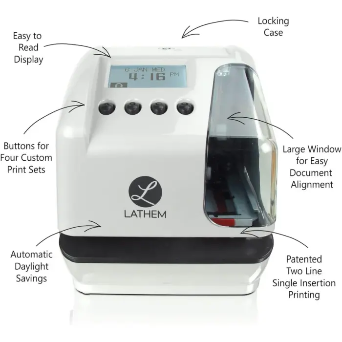 Lathem LT5000 Time Clock and Document Stamp variant 1