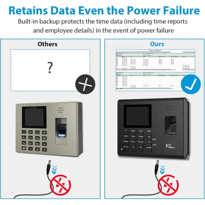 NGTeco K4 Fingerprint Time Clock System variant 7