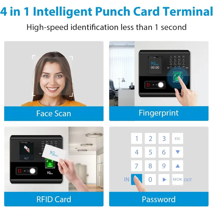NGTeco MB1 Multi-Biometric Time Clock Terminal variant 1