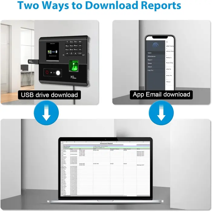 NGTeco MB1 Multi-Biometric Time Clock Terminal variant 7