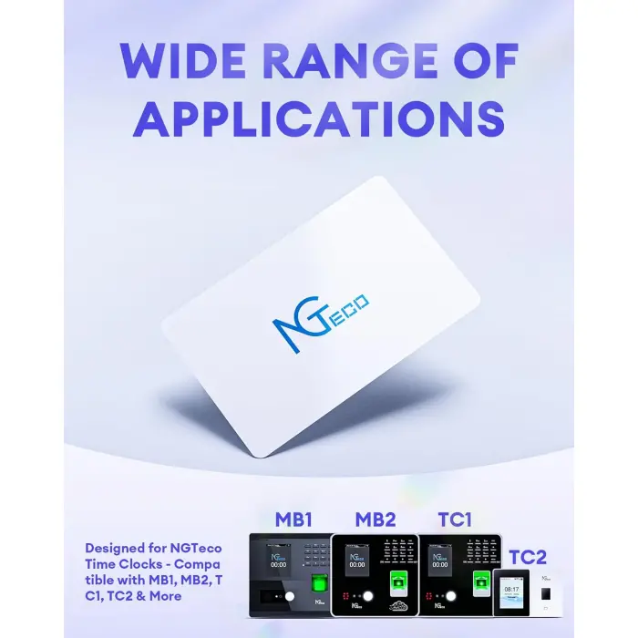 NGTeco RFID Cards for TC1, TC2, TC3, TC7 Pack of 10 variant 1