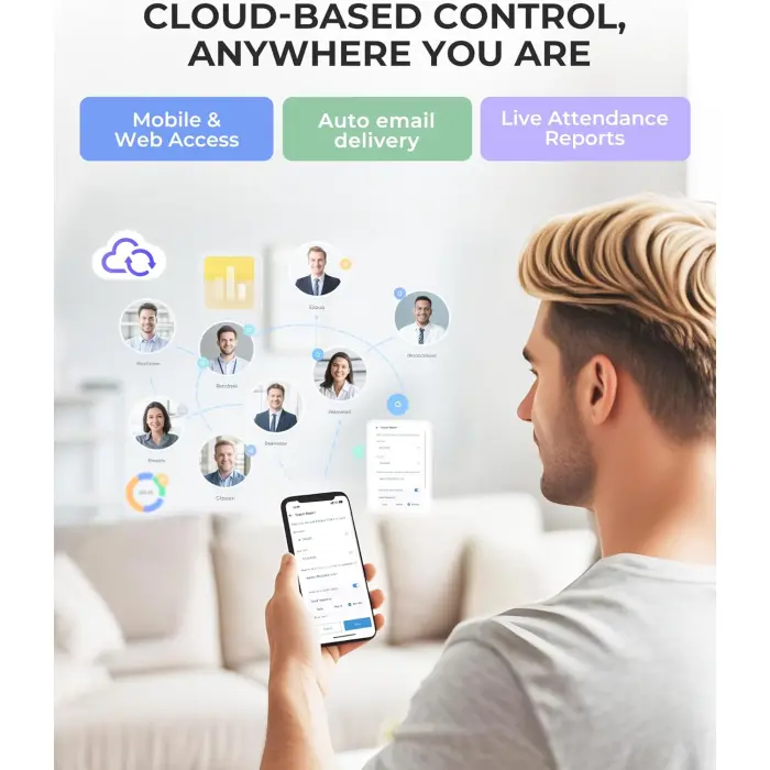 NGTeco TC7 Multi-Biometric Time Clock Terminal variant 1