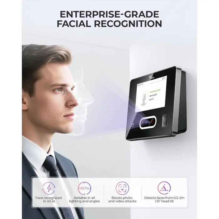 NGTeco TC3 Multi-Biometric Time Clock Terminal variant 1