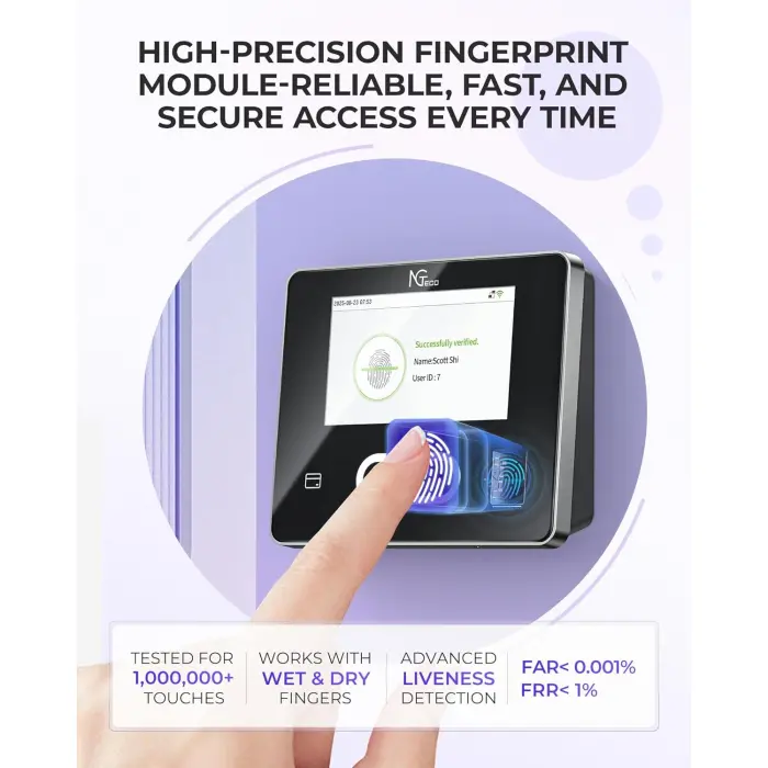 NGTeco TC3 Multi-Biometric Time Clock Terminal variant 2