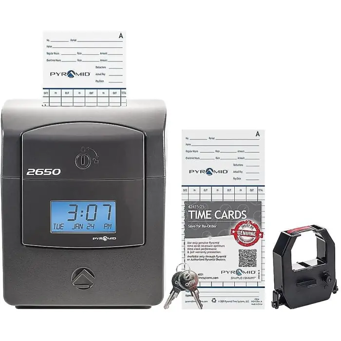 Pyramid 2650 Pro Auto-Align Time Clock Bundle variant 5