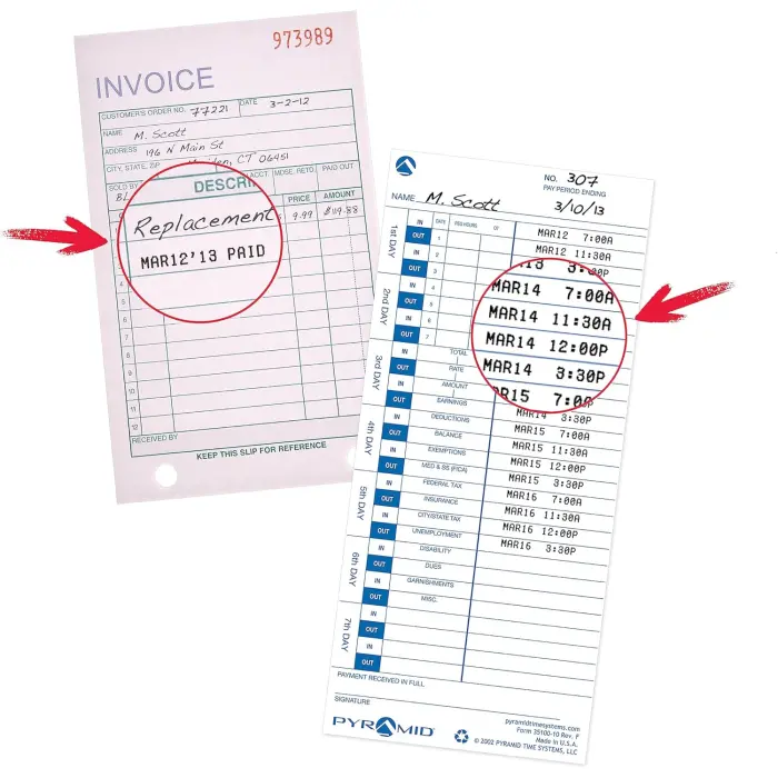 Pyramid 3500ss Time Clock and Document Stamp variant 8