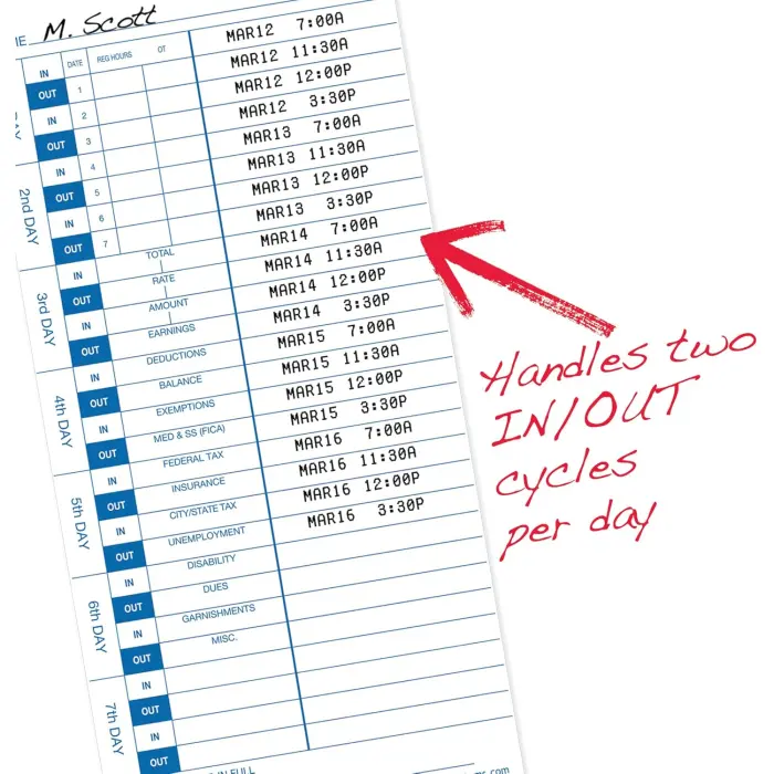 Pyramid Time Cards for 3500, 3700 100-Pack variant 2