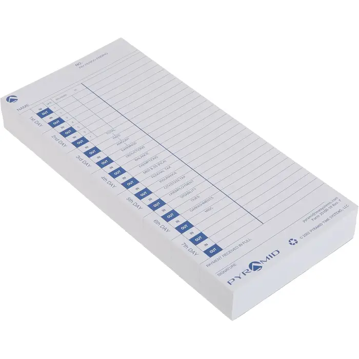 Pyramid Time Cards for 3500, 3700 100-Pack variant 3