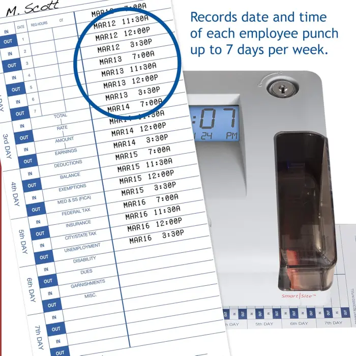 Pyramid 3550SS Time Clock and Document Stamp variant 2