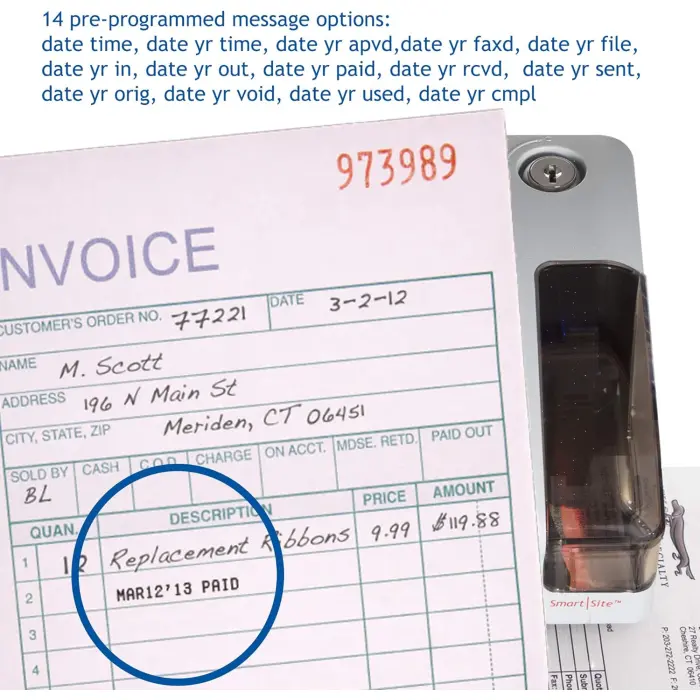 Pyramid 3550SS Time Clock and Document Stamp variant 4