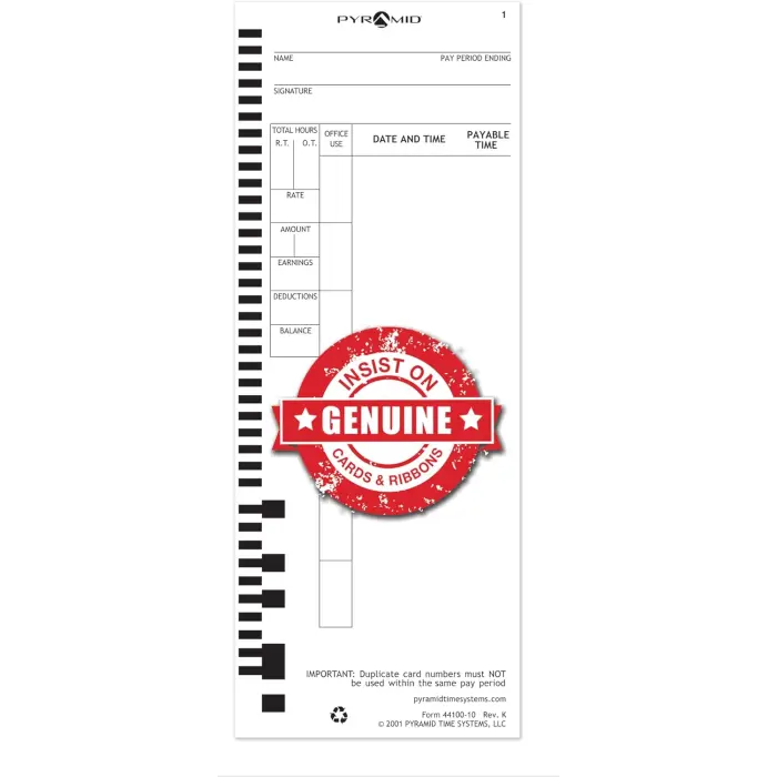 Pyramid Time Cards for 4000, 5000 Series 100-Pack variant 2