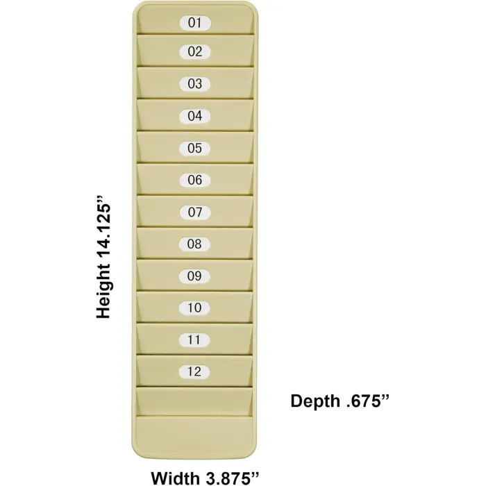 Pyramid Badge RFID Card Rack 12 Pocket Gray variant 2