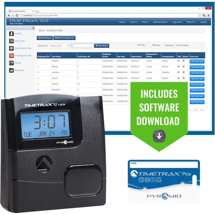 Pyramid PPDLAUBKN RFID Time Clock System variant 1