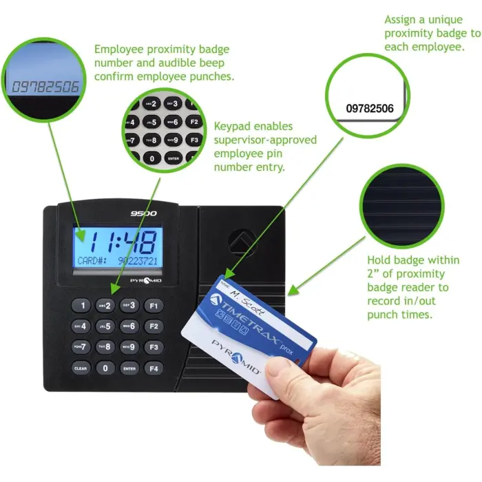 Pyramid TTPROXEX PIN/RFID Time Clock System variant 3