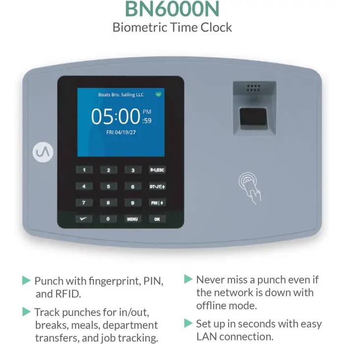 uAttend BN6000N Fingerprint Time Clock Terminal variant 1