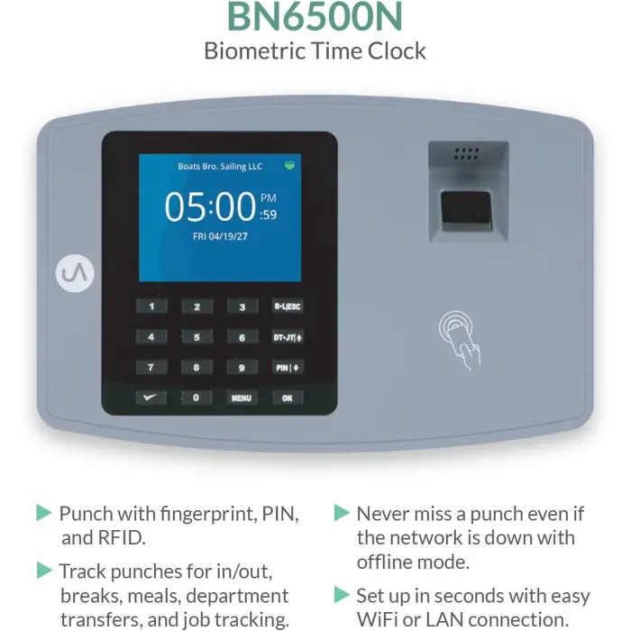 uAttend BN6500N Fingerprint Time Clock Terminal variant 1