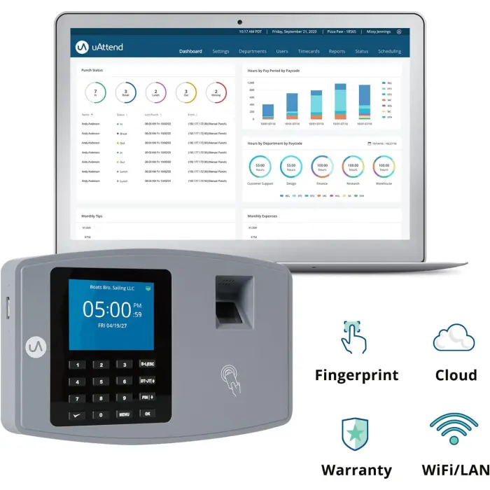 uAttend BN6500N Fingerprint Time Clock Terminal variant 3
