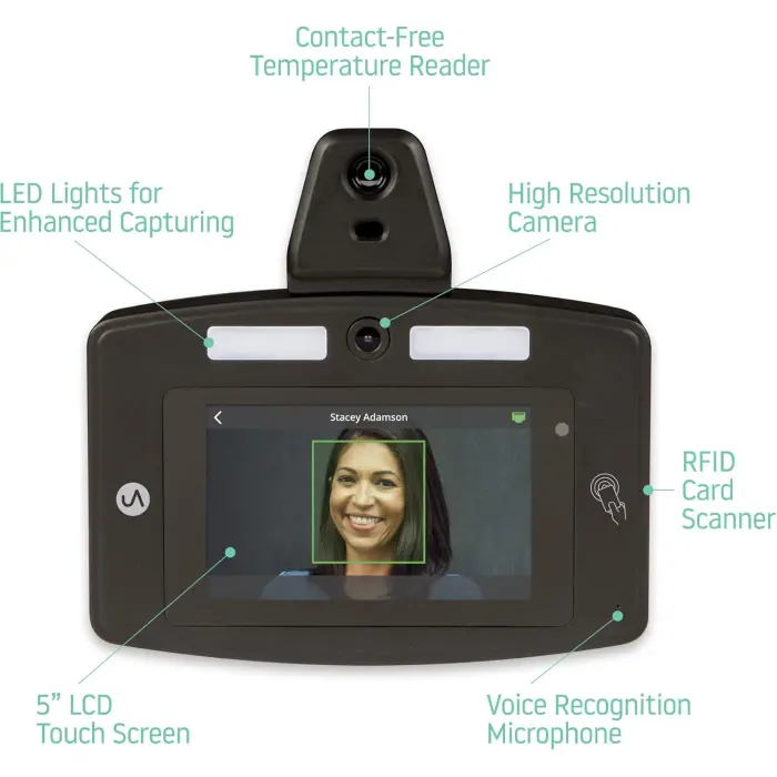 uAttend DR2500 Cloud Face, Voice, Temp Time Clock variant 2