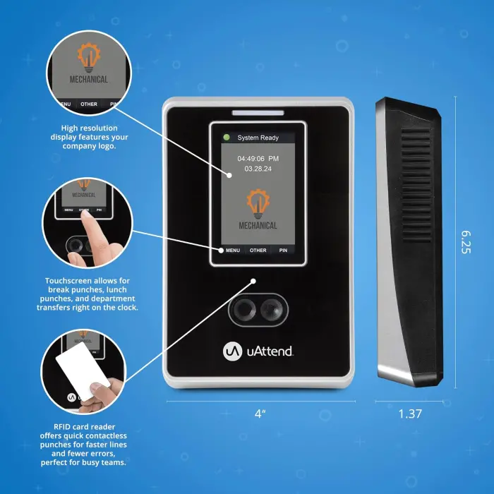 uAttend MN2000 Cloud Time Clock with Face Reader variant 1