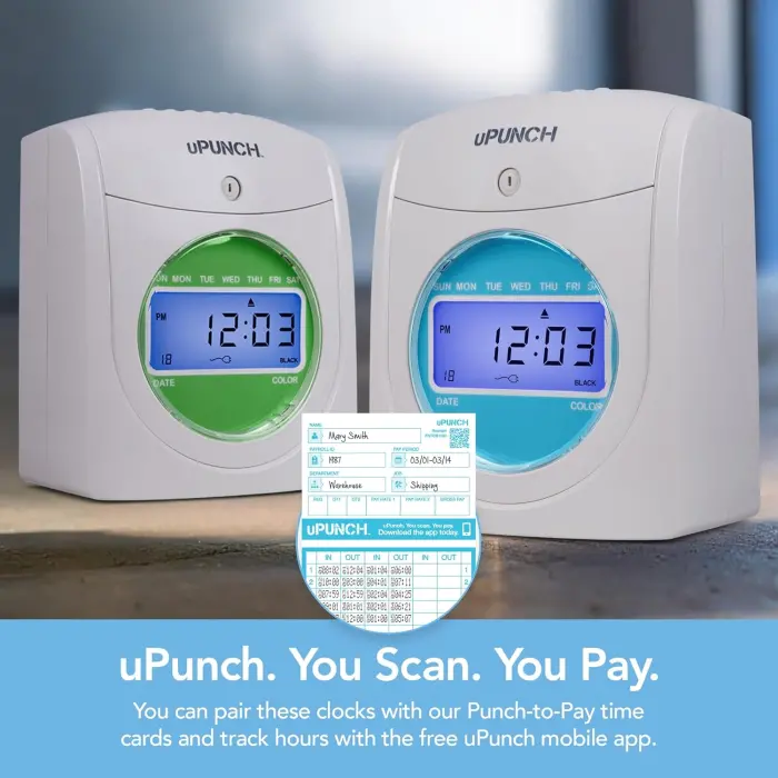 uPunch FN1000 Auto-Align Time Clock with App variant 3