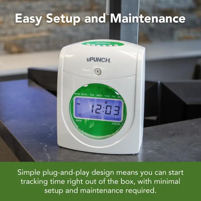 uPunch HN1500 Auto-Align Time Clock Bundle variant 3