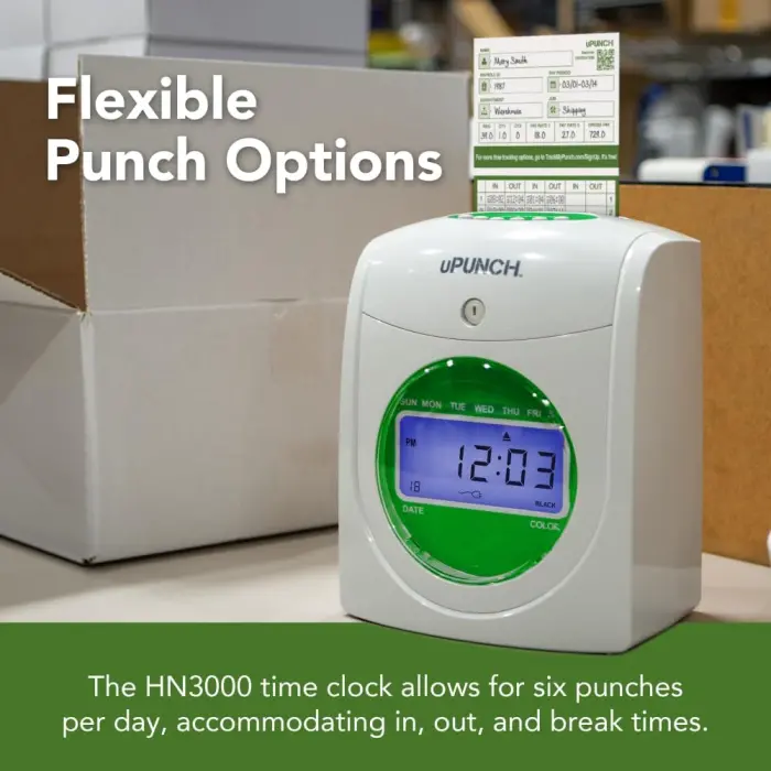 uPunch HN1500 Auto-Align Time Clock Bundle variant 4