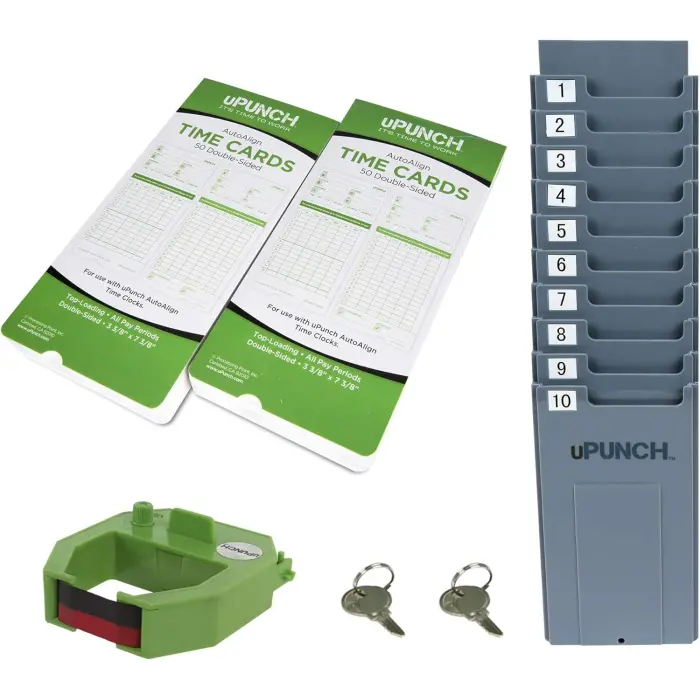 uPunch HN1500 Auto-Align Time Clock Bundle variant 5