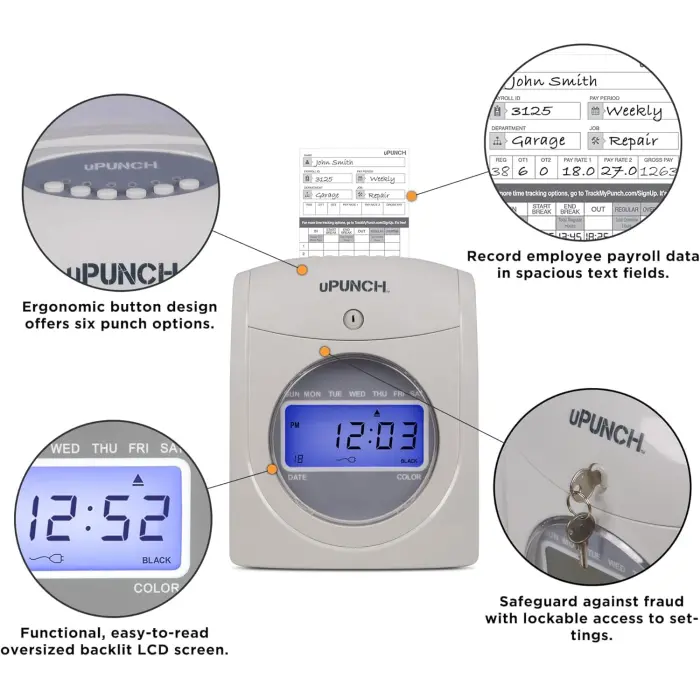 uPunch HN4000 Calculating Time Clock variant 3