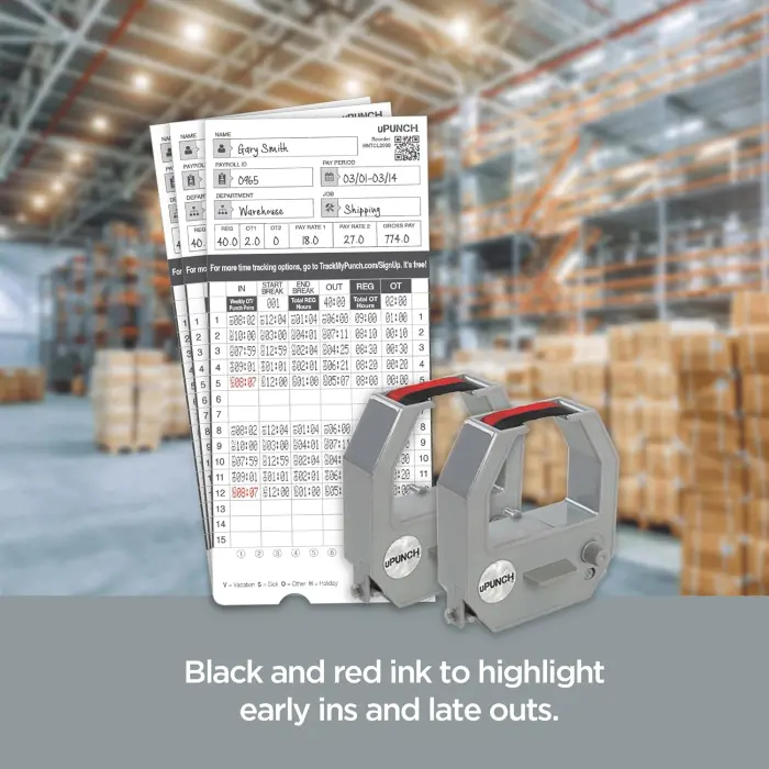 uPunch Ribbons for HN4000 Black/Red 2-Pack variant 2