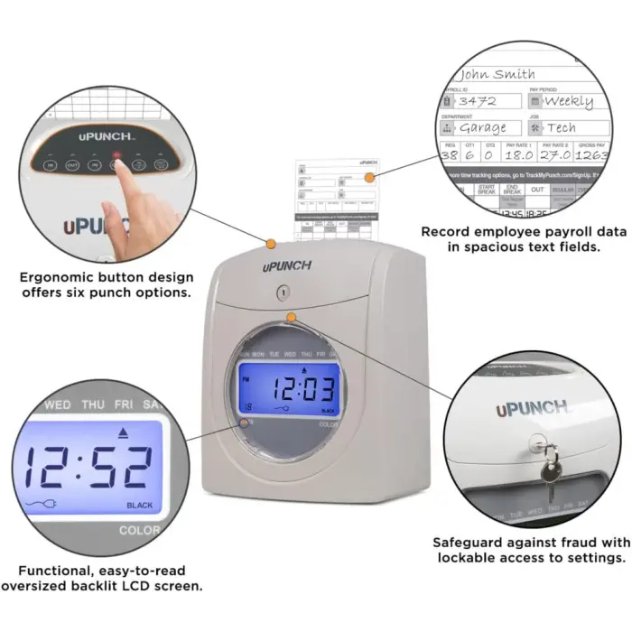 uPunch HN4500 Calculating Time Clock Bundle variant 2